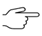 Nach rechts zeigender Finger, Handrücken Silhouette